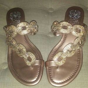 Rose gold Vince Camuto sandals